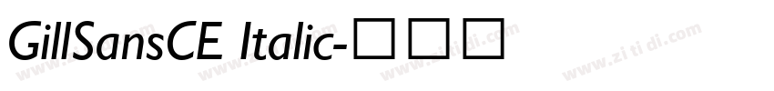 GillSansCE Italic字体转换